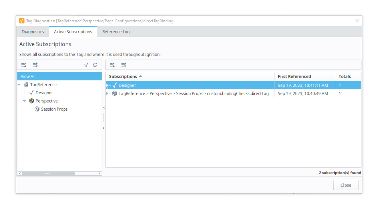 Tag Utilization with Active Subscriptions
